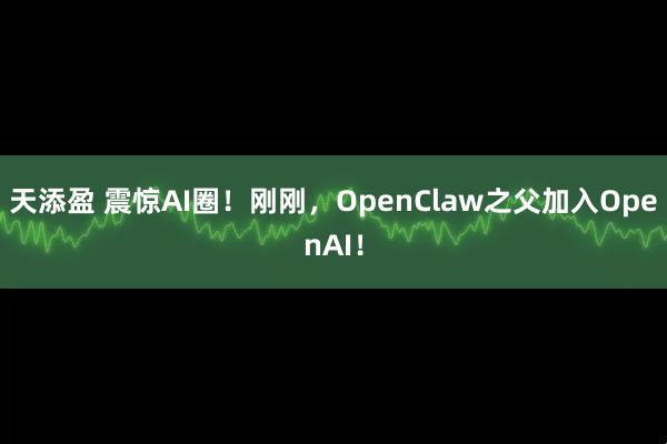 天添盈 震惊AI圈！刚刚，OpenClaw之父加入OpenAI！