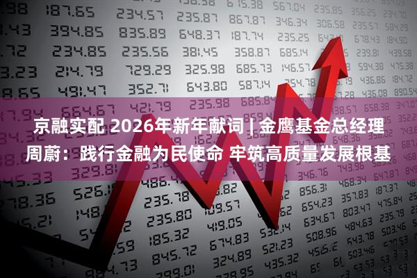 京融实配 2026年新年献词 | 金鹰基金总经理周蔚：践行金融为民使命 牢筑高质量发展根基
